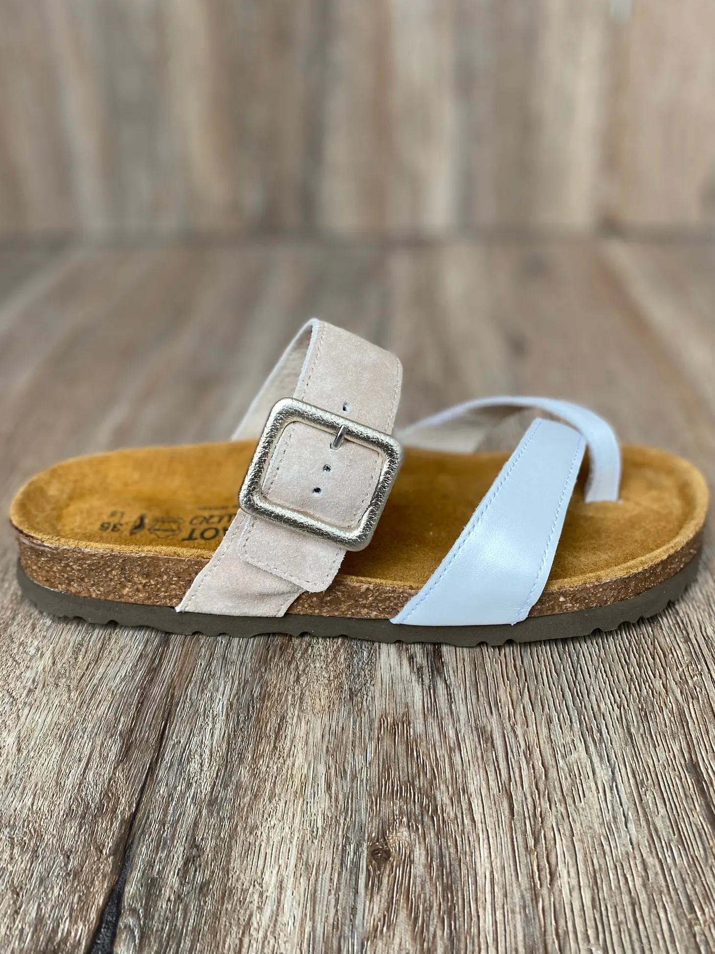 Naot - Fresno - White with Sandstone
